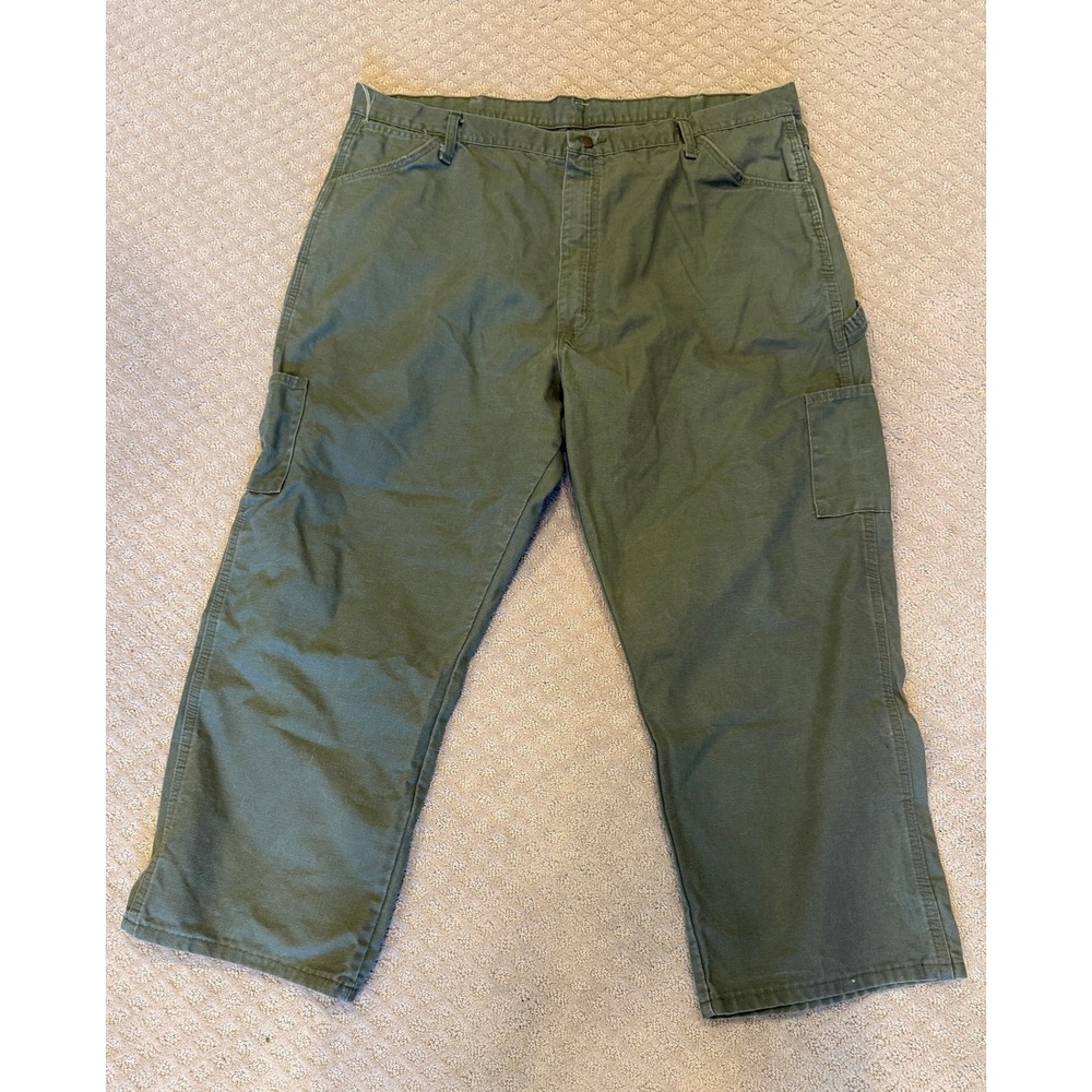 Bulwark FR Flame Resistant Carpenter Pants‎ Khaki Green Mens 44x37 Workwear